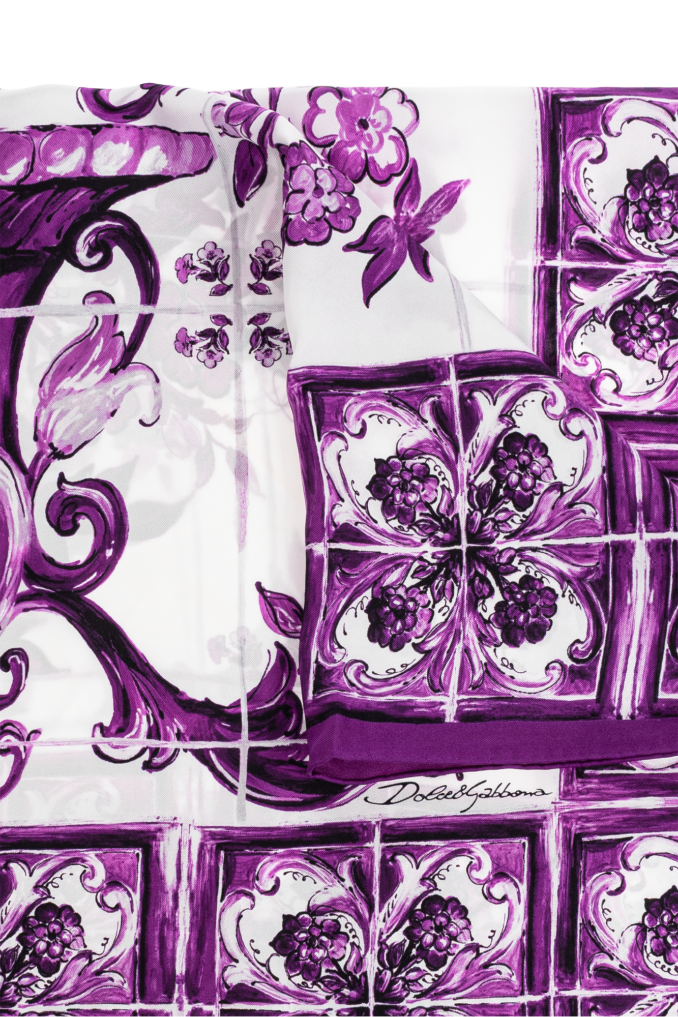 Purple Silk scarf with 